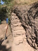 Die Binder-Steine ragen tief bis in die Hintermauerung hinein.